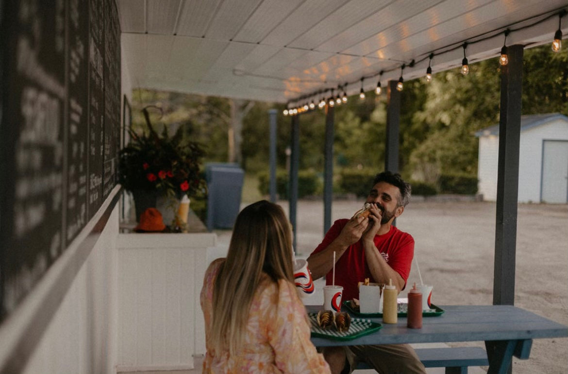 Woodland Drive-In Bayfield provides a family and dog friendly picnic area to enjoy your sweet treats and savoury eats